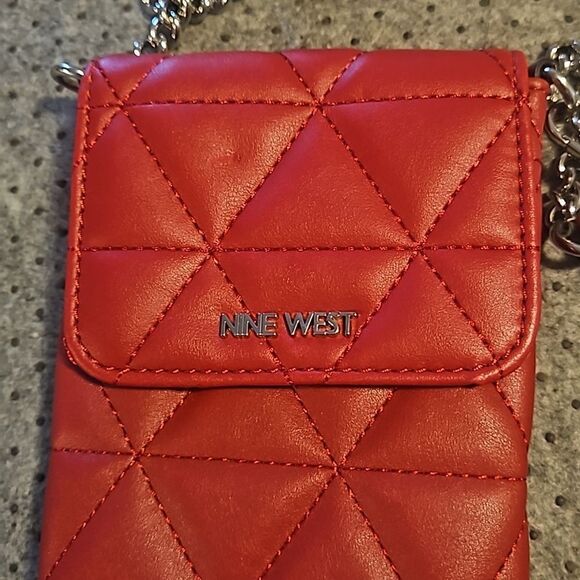 Nine West Springy Quilted Faux Leather Cell Phone Holder Purse - Picture 2 of 7
